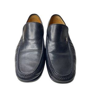 BALLY Bosar 10 Black Leather Slide on Mens Loafer Size 6.5